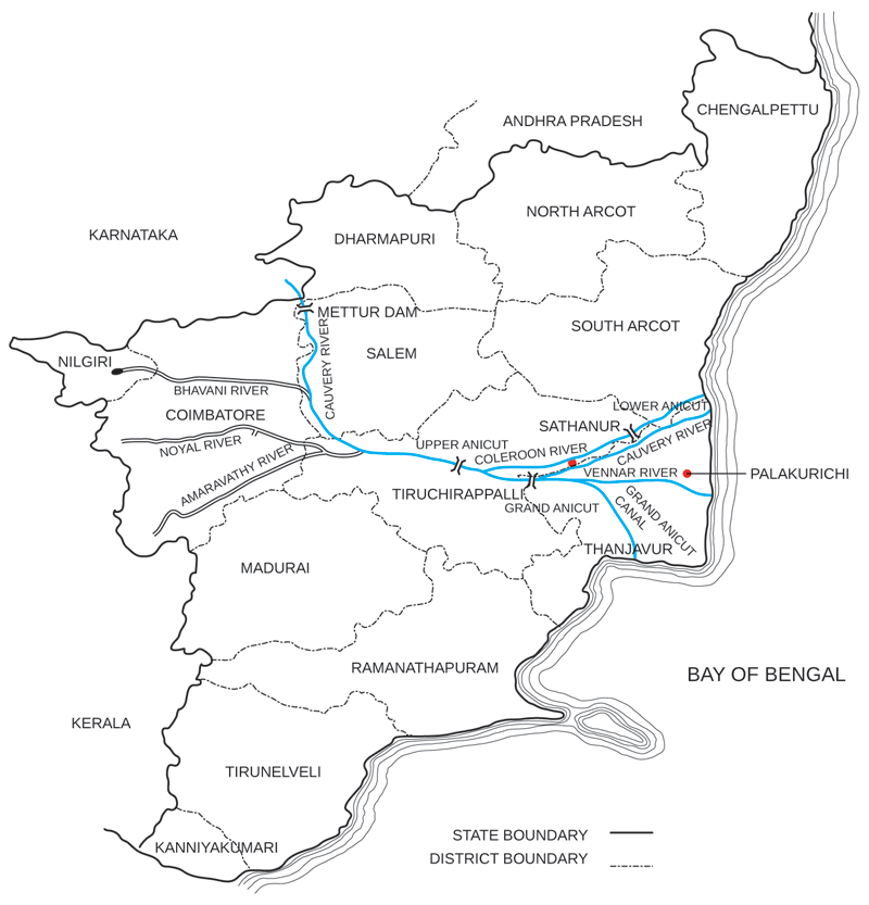 1960 Tamil Nadu Map Cropping Pattern And Farming Practices In Palakurichi Village, 1918–2004